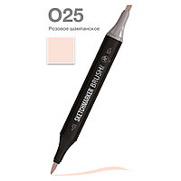 Маркер перманентный двусторонний "Sketchmarker Brush", O25 розовое шампанское