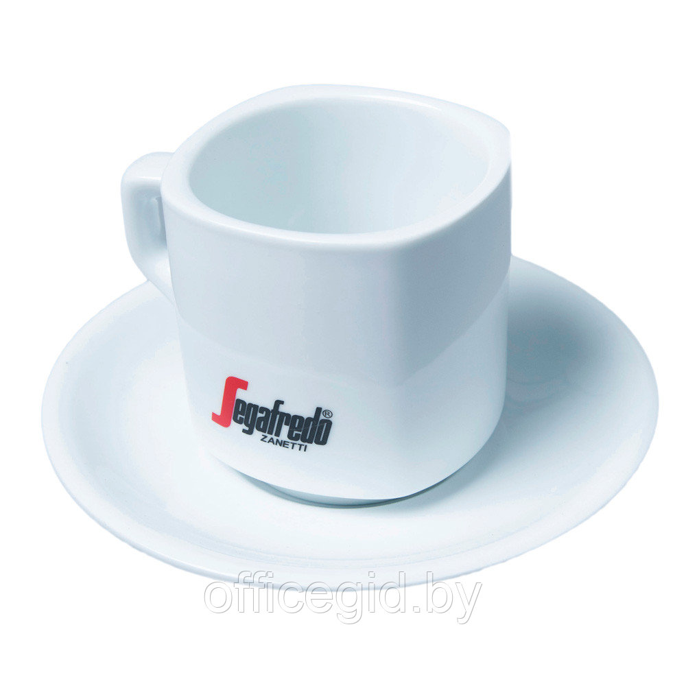 Набор "Segafredo Cappuccino", чашка с блюдцем, керамика, 190 мл, белый