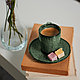 Чашка для эспрессо "Matera", керамика, 90 мл, зеленый, фото 2