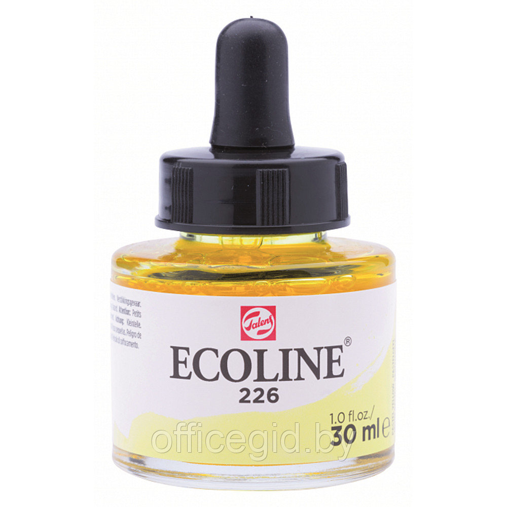 Жидкая акварель "ECOLINE", 226 желтый пастельный, 30 мл - фото 1 - id-p187160290