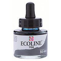 Жидкая акварель "ECOLINE", 706 темно-серый, 30 мл