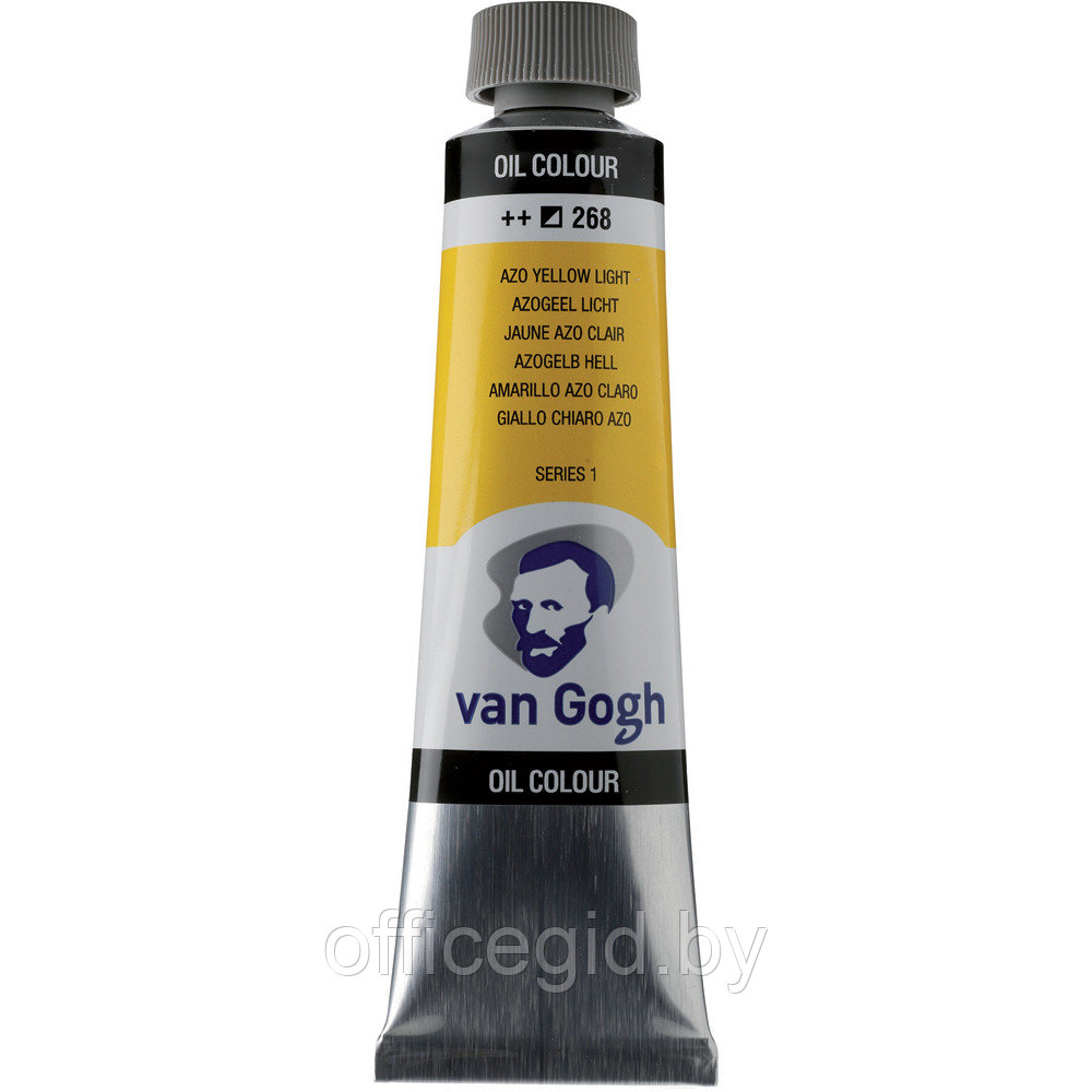 Краски масляные "Van Gogh", 268 желтый светлый АЗО, 40 мл, туба - фото 1 - id-p187160634