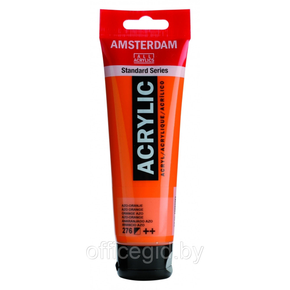 Краски акриловые "Amsterdam", 276 оранжевый AZO, 120 мл, туба - фото 1 - id-p187160854