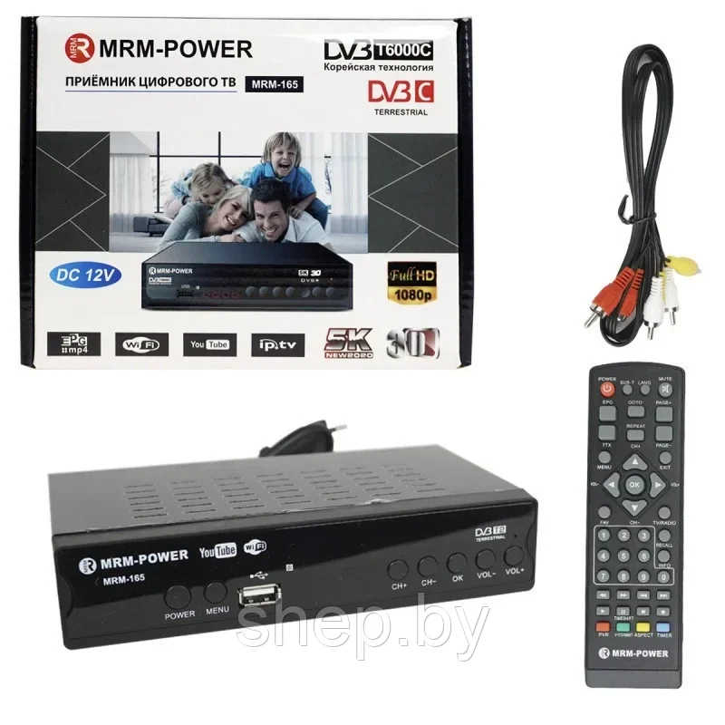 Цифровая приставка MRM-POWER MR-165 DVB-T6000 +12V - фото 1 - id-p187804175