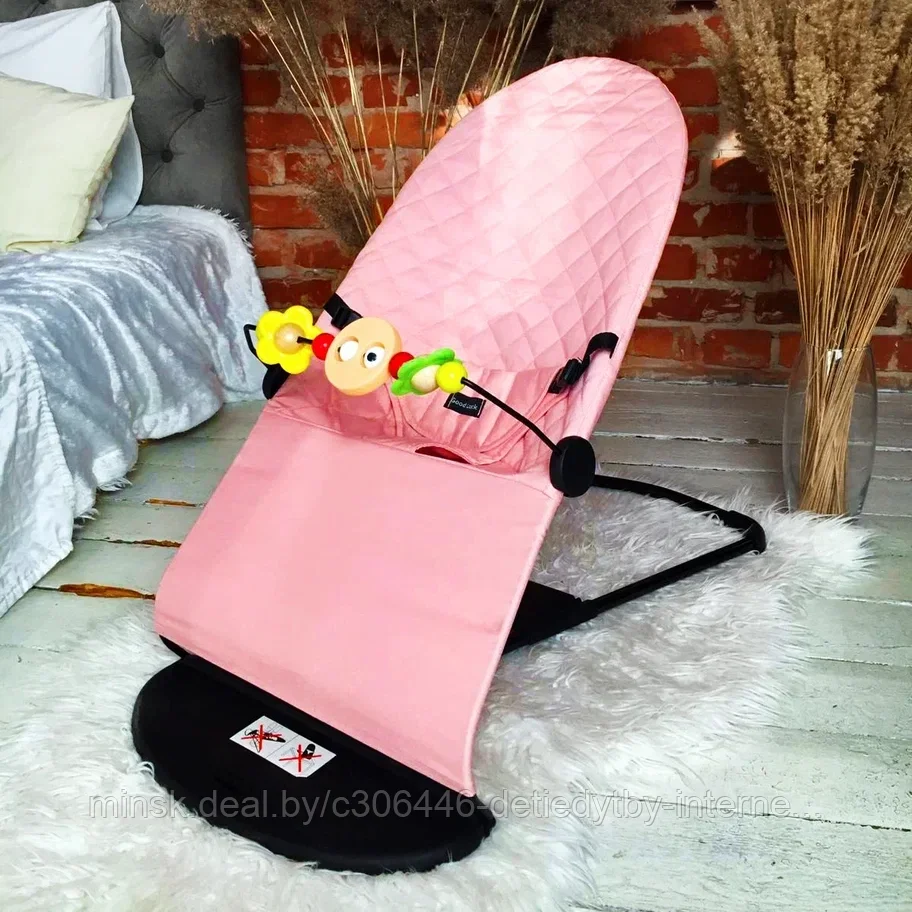 Кресло-шезлонг для новорожденных Good Luck (аналог BabyBjorn) Розовый - фото 1 - id-p187816785