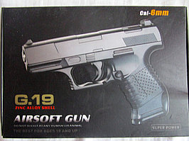Игрушка метал. пневматич. пистолет AIRSOFT GUN G.19 