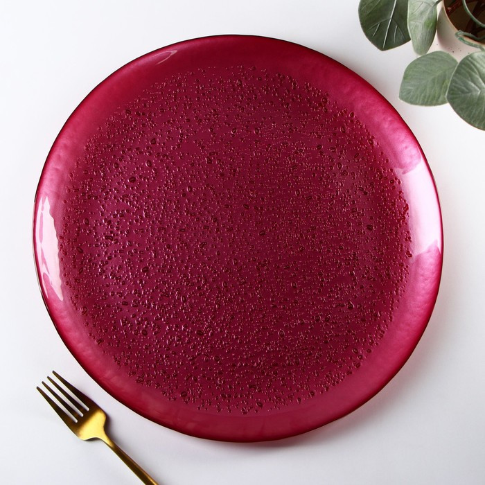 Блюдо Crispy, d=32 см, цвет бордовый - фото 1 - id-p187845721