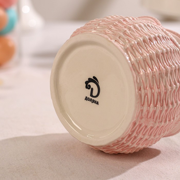 Конфетница Доляна «Зайка», 13,3×21,5 см, цвет розовый - фото 3 - id-p187845561