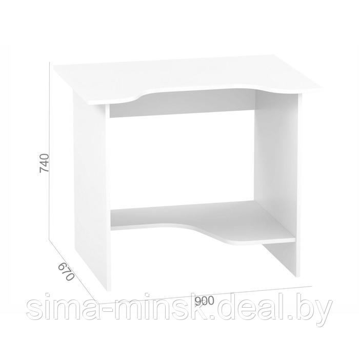 Компьютерный стол «КСТ-03», 900 × 670 × 740 мм, цвет белый - фото 3 - id-p187850024