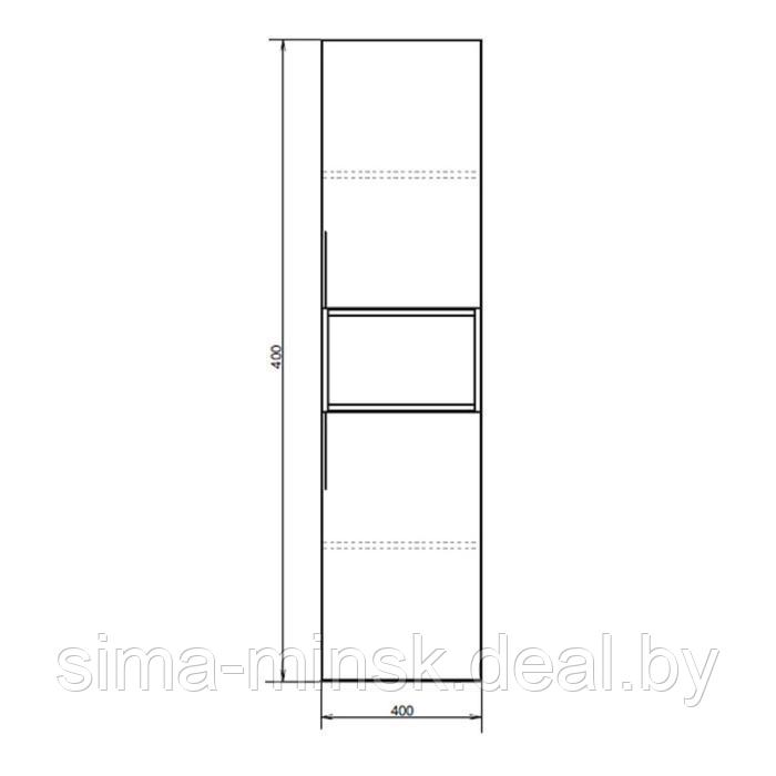 Шкаф-колонна COMFORTY «Штутгарт-40», дуб тёмно-коричневый - фото 2 - id-p187853058