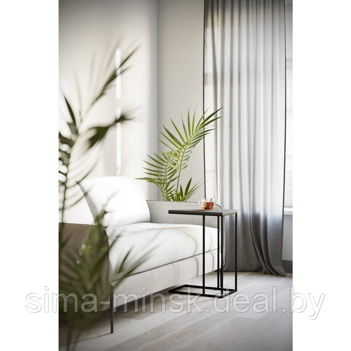 Стол придиванный «Агами», 500 × 310 × 705 мм, МДФ, цвет графит - фото 4 - id-p187854037