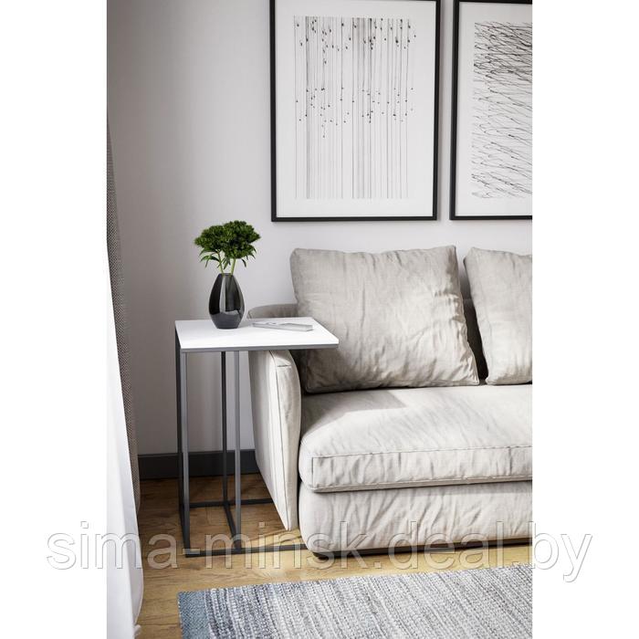 Стол придиванный «Хайгрет», 500 × 500 × 705 мм, металл, МДФ, цвет белый - фото 3 - id-p187854127