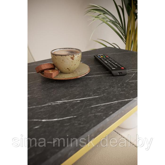 Стол приставной «Агами Голд», 500 × 310 × 705 мм, цвет чёрный мрамор - фото 3 - id-p187854136