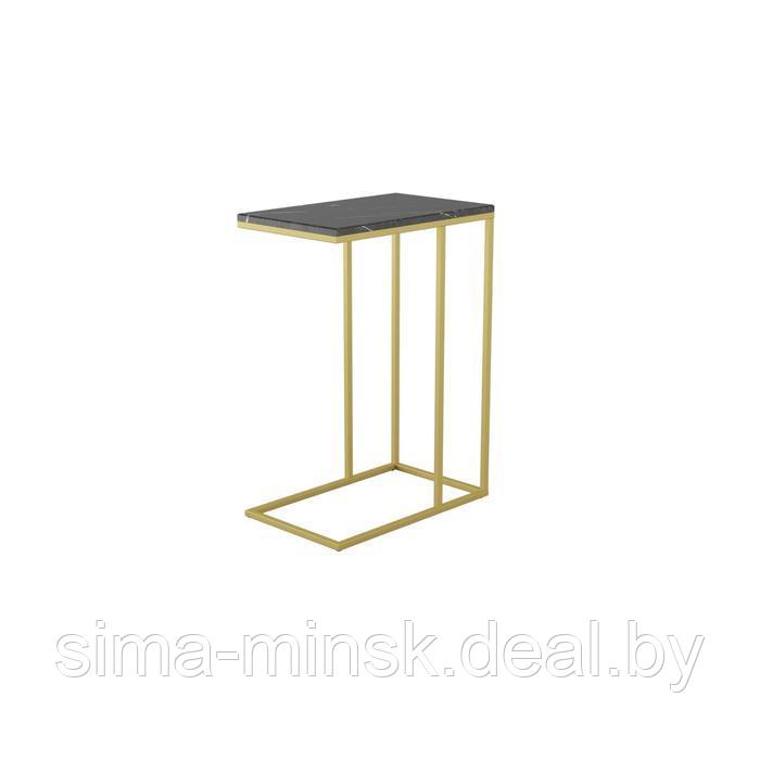 Стол приставной «Агами Голд», 500 × 310 × 705 мм, цвет чёрный мрамор - фото 4 - id-p187854136