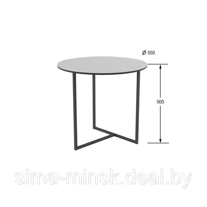 Стол журнальный «Альбано Glass», 550 × 550 × 500 мм, цвет белая Lacobel - фото 3 - id-p187854175
