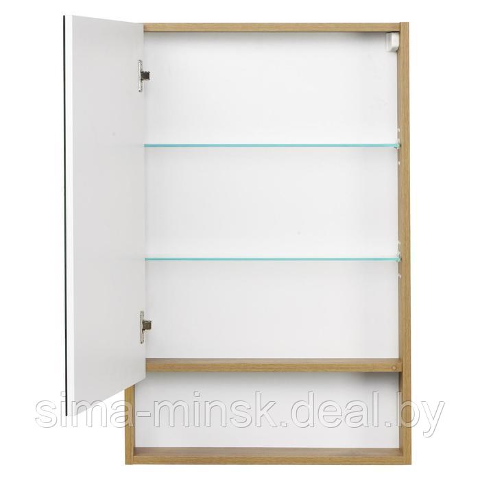 Зеркальный шкаф Aquaton «Сканди 55», цвет белый, дуб рустикальный - фото 2 - id-p187852251