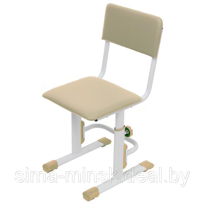 Комплект Polini kids растущая парта-трансформер + регулируемый стул, цвет белый-макиато - фото 2 - id-p187857203