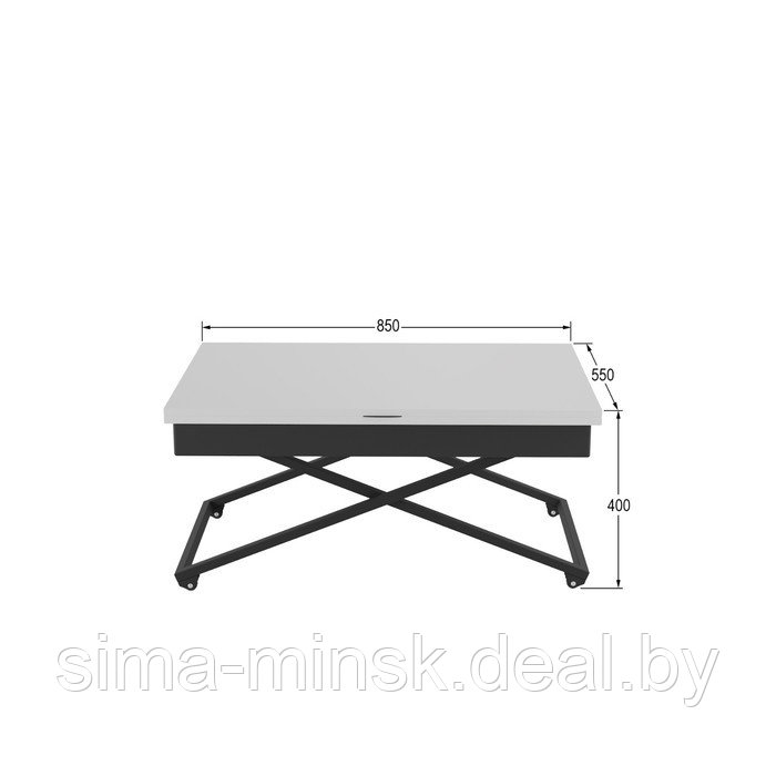 Стол трансформируемый «Андрэ Loft», 850 (1100) × 550 (850) × 400 (725) мм, ЛДСП, белый - фото 5 - id-p187854298