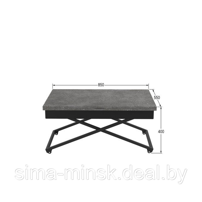 Стол трансформируемый «Андрэ Loft», 850 (1100) × 550 (850) × 400 (725) мм, ЛДСП, терраццо - фото 5 - id-p187854299