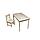 Детский набор «Нильс», стол 800 × 500 × 520 мм и стул 300 × 400 × 550 мм, массив сосны, фото 2