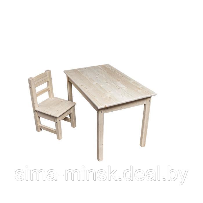 Детский набор «Нильс», стол 800 × 500 × 520 мм и стул 300 × 400 × 550 мм, массив сосны - фото 2 - id-p187857311