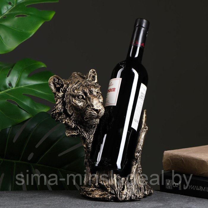 Подставка под бутылку "Тигр" бронза, 16х18х24см - фото 1 - id-p187858369