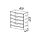 Комод Эра, 800 × 830 × 440, Венге/Лоредо, фото 2