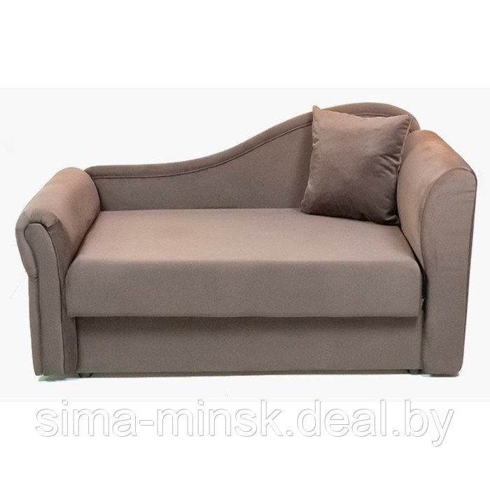 Детский диван №2, механизм еврокнижка, велюр, цвет коричневый - фото 1 - id-p187855525