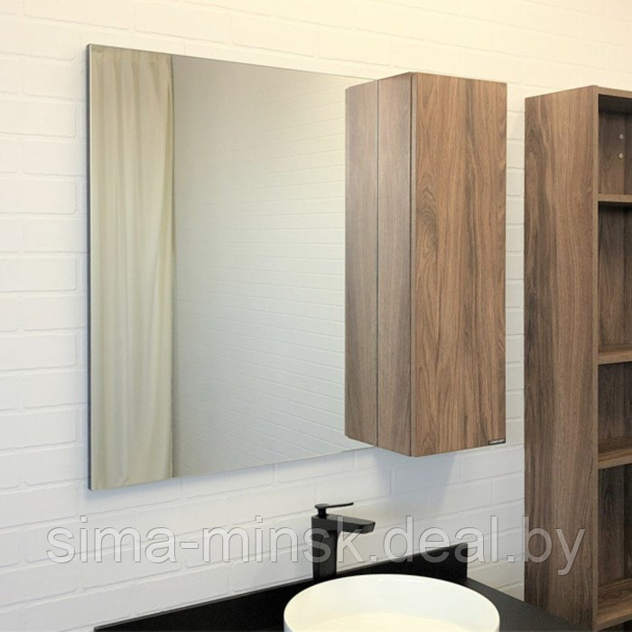 Зеркало-шкаф COMFORTY «Порто-90» дуб темный-коричневый - фото 4 - id-p187852638