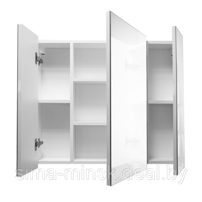 Зеркало-шкаф для ванной "Римини-80" 70 х 80 х 15 см, белый - фото 2 - id-p187852705