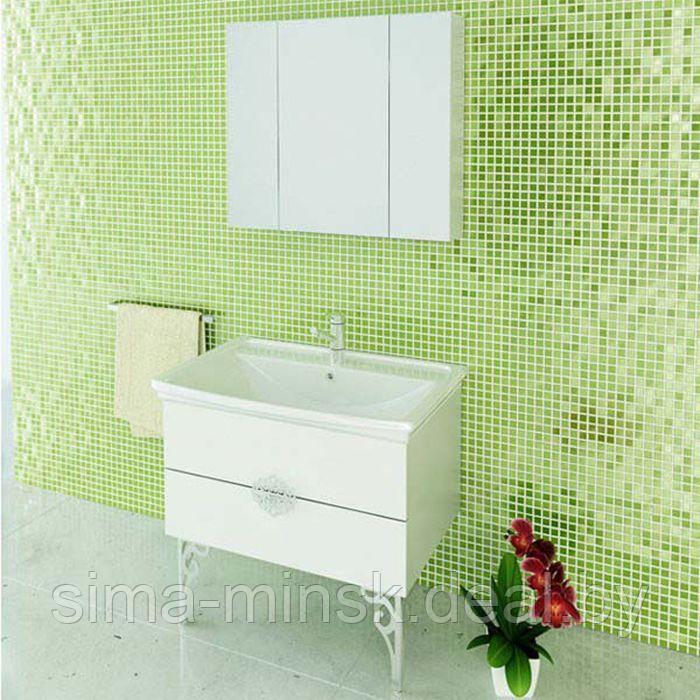 Зеркало-шкаф для ванной "Римини-80" 70 х 80 х 15 см, белый - фото 4 - id-p187852705