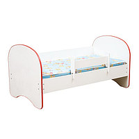 Кровать детская с бортом «Радуга», без ящика, 800 × 1600 мм, цвет белый / кант красный