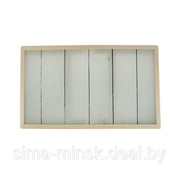 Столик для завтрака "Белое дерево" стеклянная поверхность 50х30см - фото 2 - id-p187858785