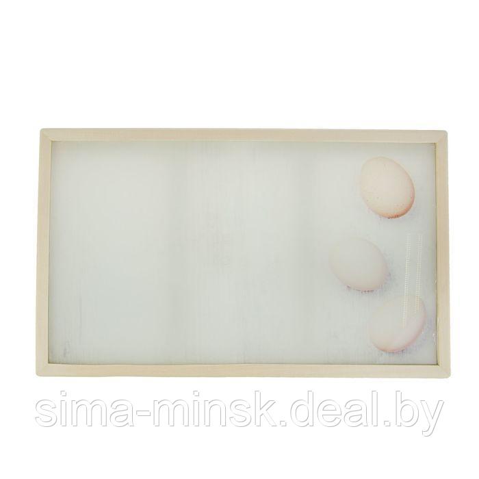 Столик для завтрака "Яйца" стеклянная поверхность 50х30см - фото 2 - id-p187858791
