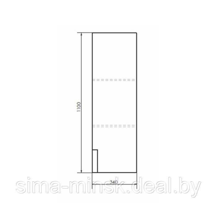 Полуколонна подвесная COMFORTY «Бонн-35» графит/дуб дымчатый - фото 3 - id-p187852936