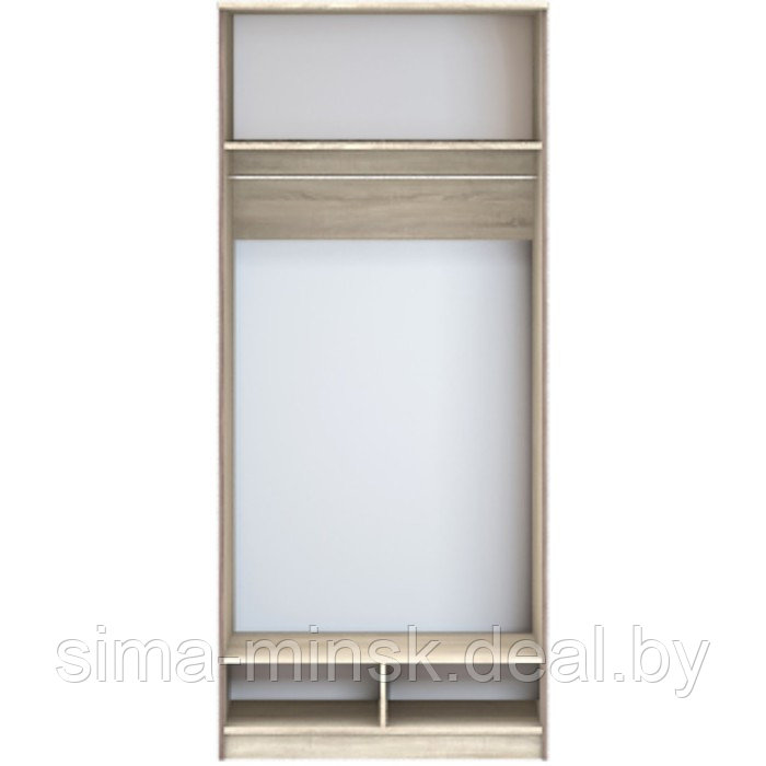 Шкаф «Диско» для платья, 902 × 515 × 2072 мм, с ящиками, цвет дуб сонома / шоколад - фото 2 - id-p187857865