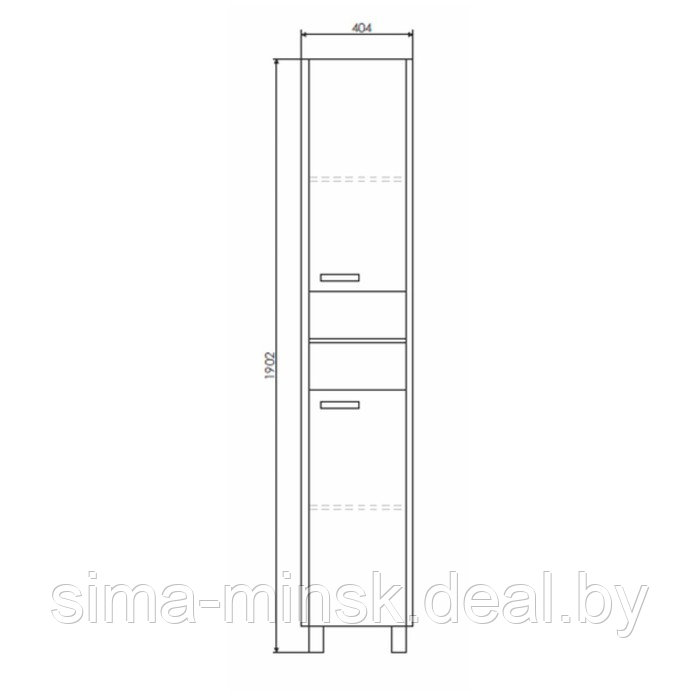 Шкаф-колонна COMFORTY «Марио-40» цвет дуб темный - фото 3 - id-p187853023