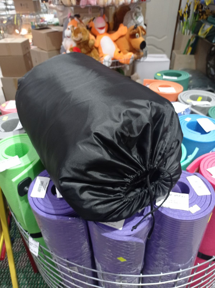 Спальный мешок двухслойный с капюшоном черный