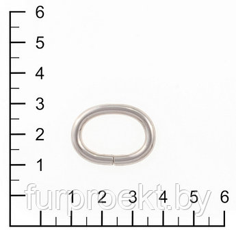 Кольцо овальное 20,3х13мм (3,6мм) никель роллинг (2023(20))