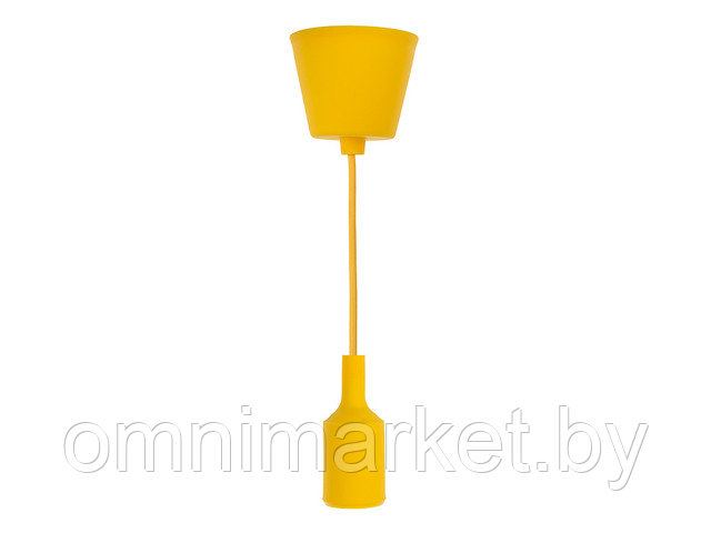 Патрон силиконовый E27 со шнуром 1 м желтый REXANT - фото 1 - id-p187863843