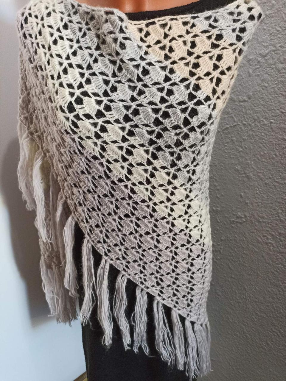 Серый платок в подарок бабушке на день рождения и юбилей 200 * 100 см. - фото 6 - id-p107681628
