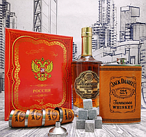 Подарочный набор Jack Daniels: фляжка 255 мл, 4 стопки и металлическая воронка M-39