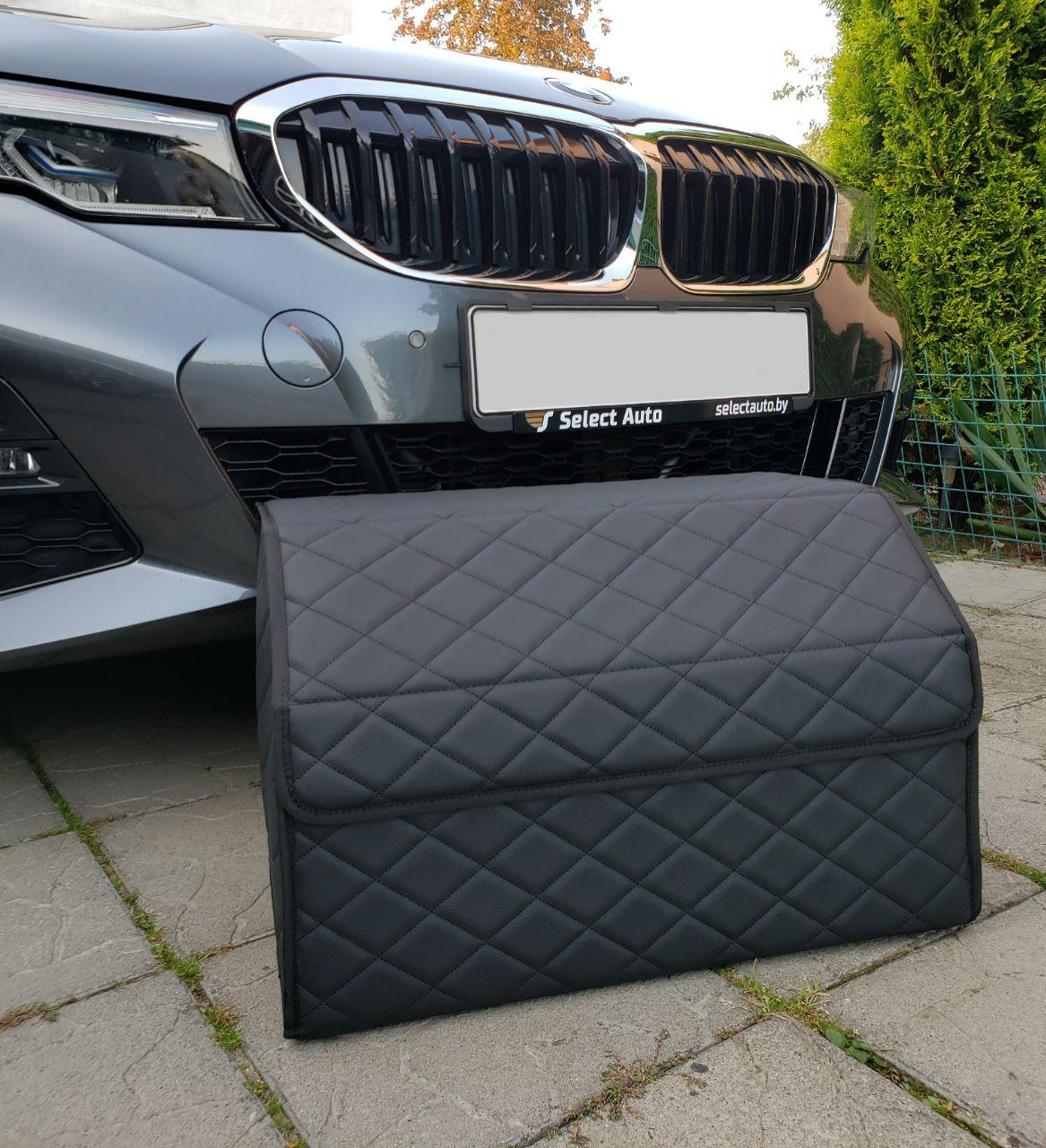 Автомобильный органайзер (Автокейс) Кофр в багажник LUX CARBOX Усиленные стенки (размер 50х30см) Черный - фото 1 - id-p187866617