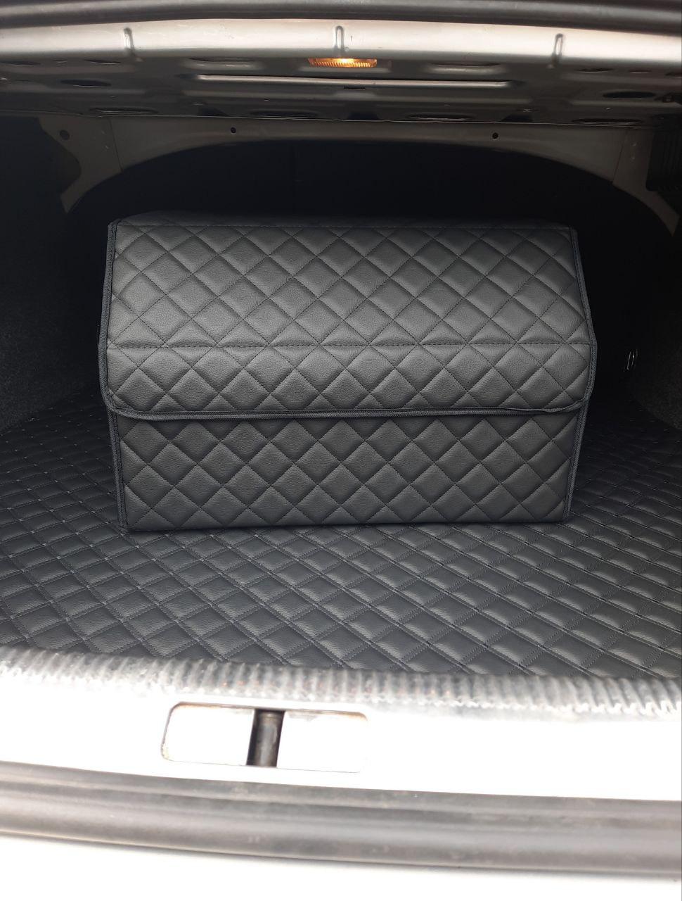 Автомобильный органайзер (Автокейс) Кофр в багажник LUX CARBOX Усиленные стенки (размер 50х30см) Черный - фото 8 - id-p187866617