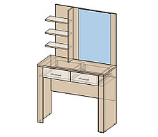 Туалетный столик с зеркалом Коламбия КЛ-16 фабрики Интерлиния, фото 3