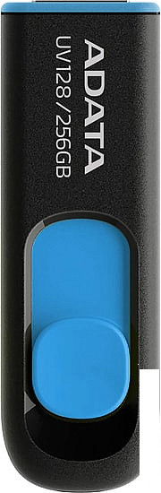 USB Flash A-Data DashDrive UV128 256GB (черный/синий) - фото 1 - id-p187867122