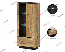 Шкаф комбинированный Quartz QZ-ШК1 фабрика Интерлиния - 2 варианта цвета, фото 2