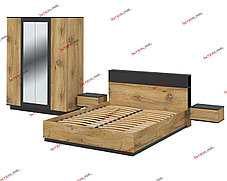 Набор мебели для жилой комнаты Quartz-13 (Спальня-1) фабрика Интерлиния- 2 варианта цвета, фото 3