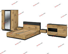Набор мебели для жилой комнаты Quartz-14 (Спальня-2) фабрика Интерлиния- 2 варианта цвета, фото 3