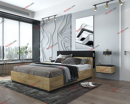 Набор мебели для жилой комнаты Quartz-16 (Спальня-4) фабрика Интерлиния- 2 варианта цвета, фото 2